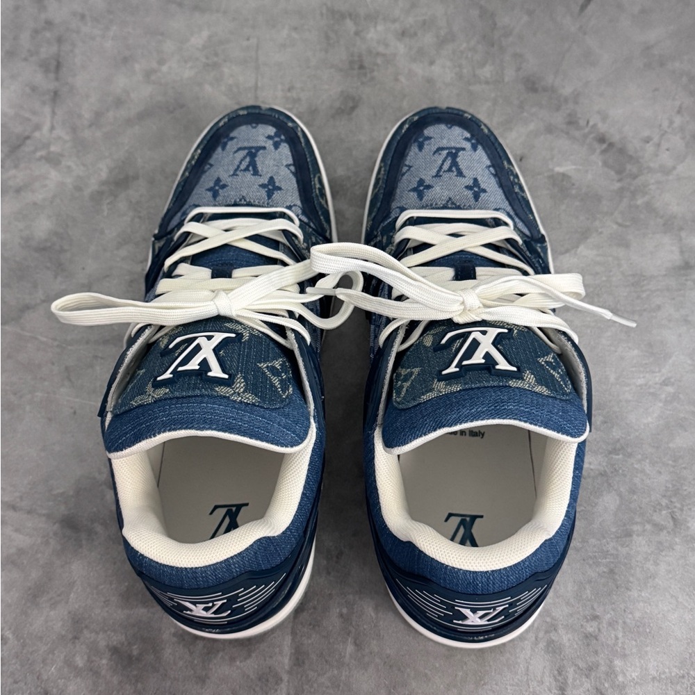 Louis Vuitton Trainer Monogram Blue Denim Virgil Abloh Era LV 8 (Fits US8.5-9.5) - Picture 8 of 11